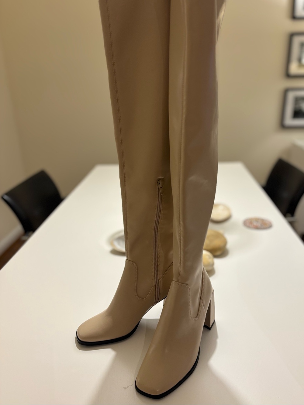 Open Edit Gallery‑Calm Tall Boot • Soft Beige • NWOT Size 7